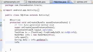 Android Application Development Tutorial   119   Setting up method to Read SQLite Net Worth