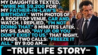 My Daughter Texted Me $9,200 for Her Father-In-Law's Birthday — So I Made Two Calls That Locked E...