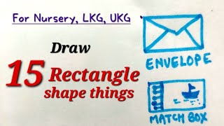 Rectangle things drawing,Rectangle shape objects drawing for nursery,LKG, UKG, EVS,Rectangular thing