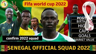 Senegal Official Squad For The World Cup 2022 Sengal Full Players Profiles 2022
