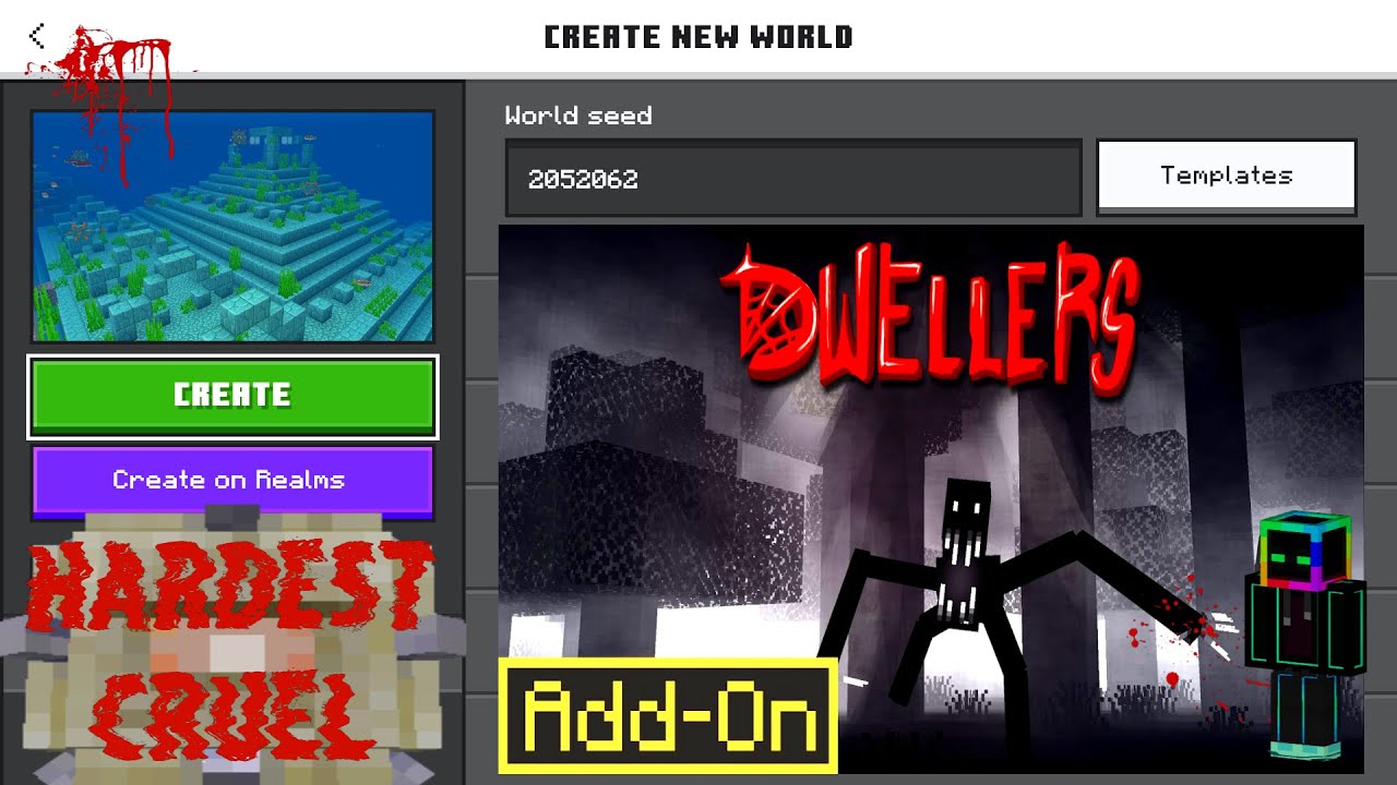 [Minecraft DWELLERS] Beat the Elder Guardian [No Mic No Editing]