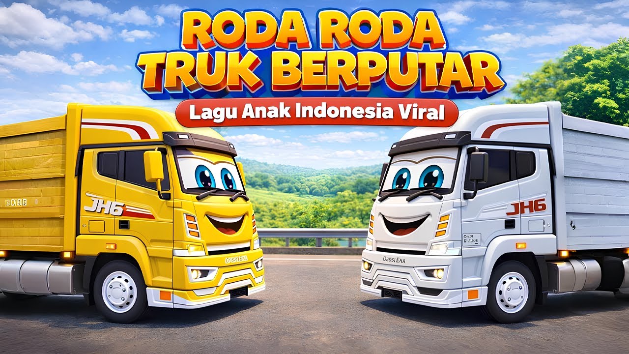 Roda Roda Truk Berputar 🎶- Lagu Anak Anak Roda Roda Bis Versi Roda Truk Terbaru | Lagu Anak Populer