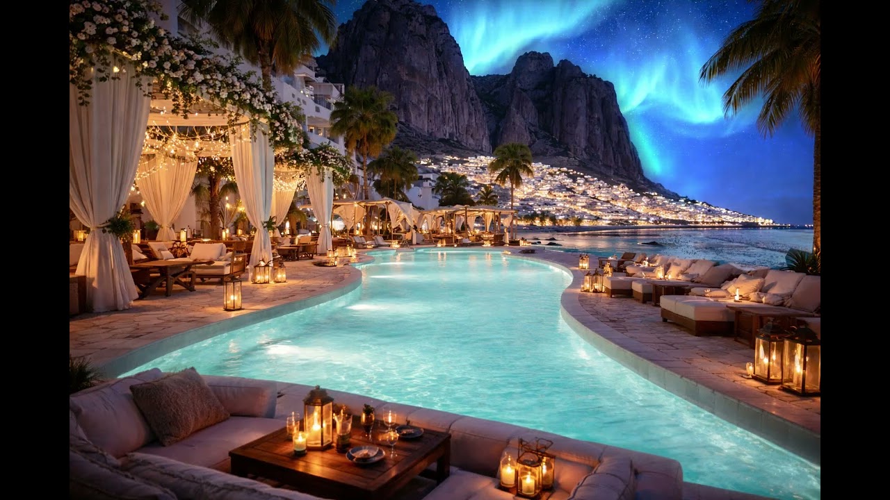 Smooth Jazz Lounge in Paradise 🎷Aurora Nights l Soft Jazz Vocals for Study, Work & Relaxing Nights