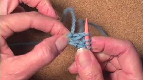 Cast on a Triangular Shawl with Garter Stitch Tab