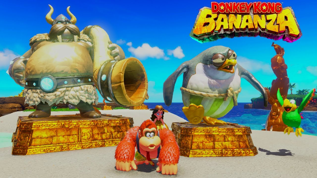 DK Bananza Tropical Freeze DLC - Lord Fredrik and Tucks Statues