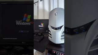 Booting up the old school Alienware PC #pcsetup #pcbuild #windowsxp #alienware #alienwarepc