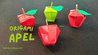 Cara Membuat Origami Apel | Origami Buah - buahan | Fruit Origami
