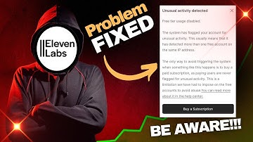 I Found a FIX for Unusual Activity Error with Elevanlabs Trick