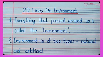20 Lines Essay On Environment In English/20 Lines On World Environment Day/World Environment Day l