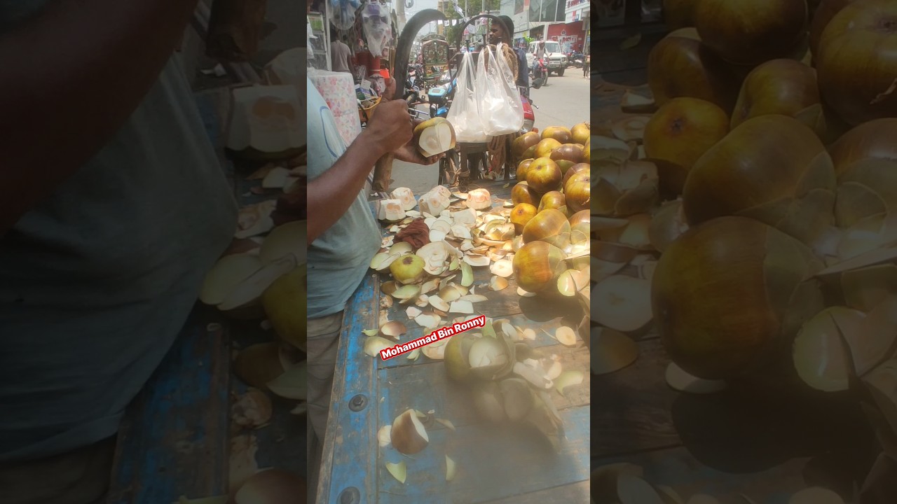 ice apple cutting skill। Streetfood। amazing food video। traditional food home। viral।plam asmr