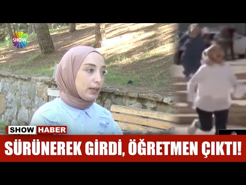 Sürünerek girdi, öğretmen çıktı!