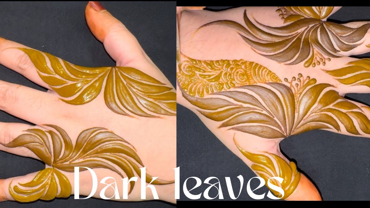 Dark Leaves & Detailing | Simple Mehendi Design Tutorial for Beginners