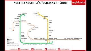 Metro Manila MRT map history