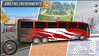 Modern Bus drive Parking 3D Blue Cooler Bus Driver Simulator Express Pakistan@TAHIRTKMALLGAMING screenshot 5