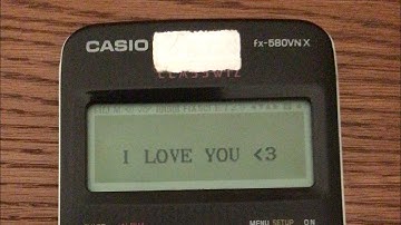 How to spell “I love you” on Casio fx-580 vnx
