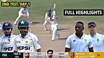 Pakistan Vs South Africa 2ND Test Day 1 Match Full Highlights 2025 - Pak Vs SA 1ST Test Highlights