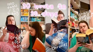 30 books in 30 days reading challenge 📚🗓 | megsreadsbooks booktok reading vlog compilation 🌸🌺