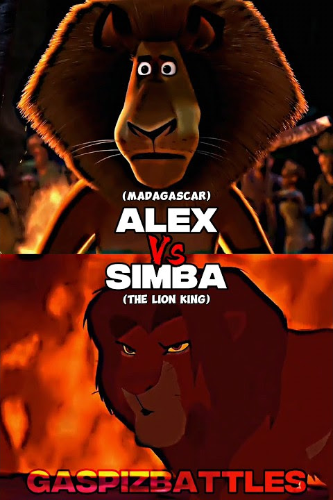Alex Vs Simba #madagascar #thelionking #vs #battle #shorts