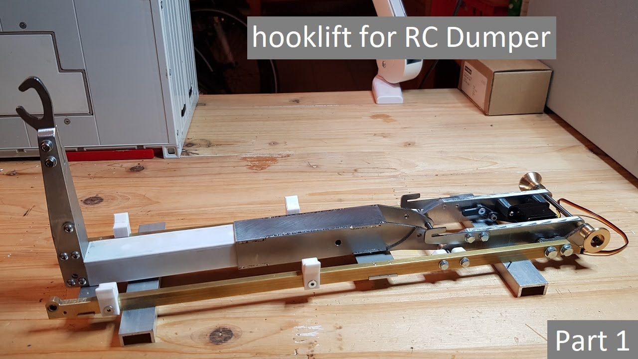 Hydraulischer Abroller für RC Dumper Teil 1: Teleskoparm und Rahmen