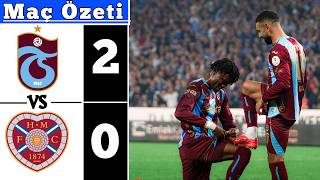 Trabzonspor VS Hearts 2-0 Maç özeti | golleri Mohamed Salah'ın golü 32'  | Avrupa Konferans Ligi 