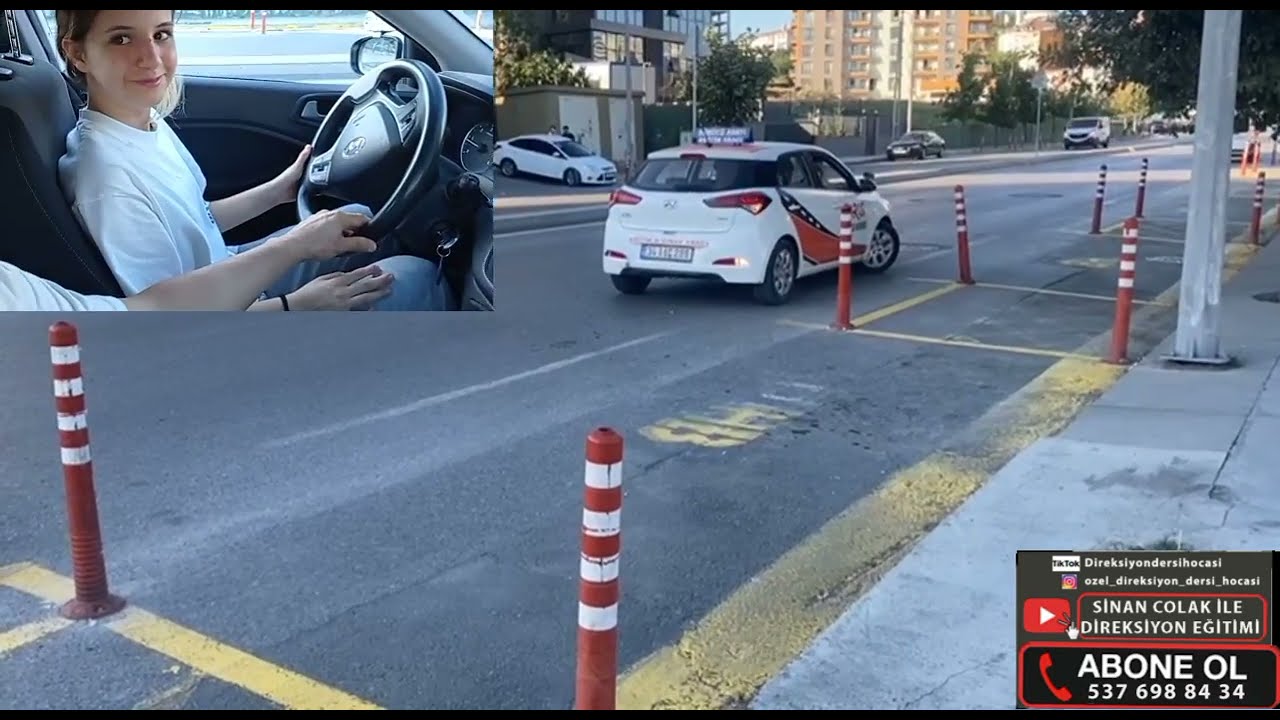 PARALEL GERİ PARK ETME, GÜNEŞLİ BAĞCILAR EHLİYET DİREKSİYON SINAVI GÜZERGAHI,PARK HATALARI KURTARMA
