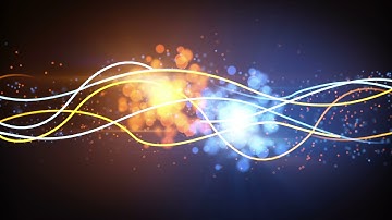 Backgound blue and orange lines and particles abstract loopable background