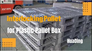 Customizable Interlocking Bottom Pallet for Heavy-Duty Plastic Pallet Box