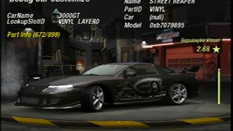 NFS Underground 2 PS2 Debug Car Customize