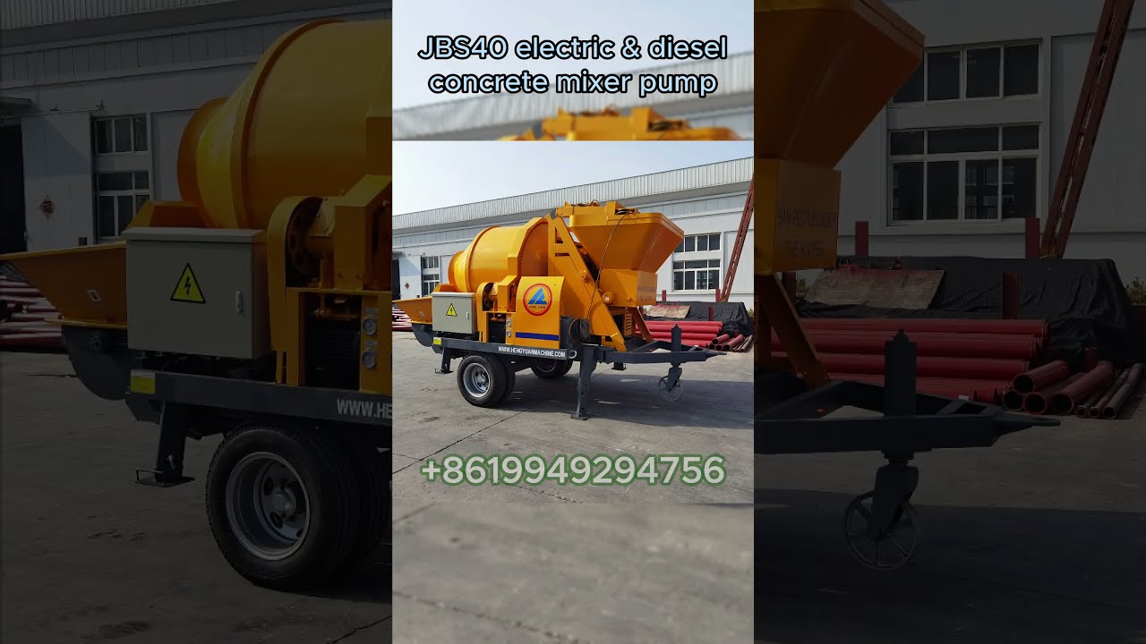 JBS40 Electric Diesel Concrete Mixer Pump Hengyuan Machines