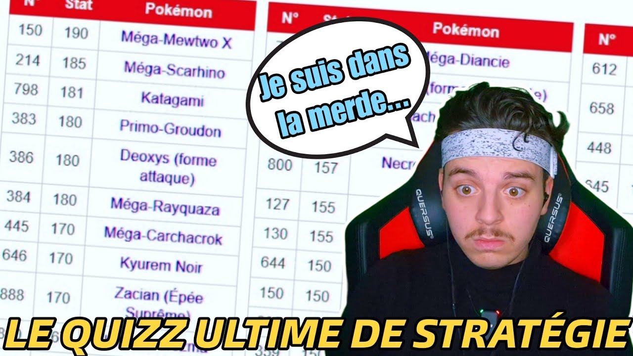 JE FAIS LE QUIZZ DE STRATÉGIE POKÉMON ULTIME