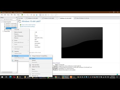 How to clone virtual machine in Vmware Workstation.