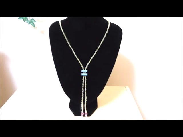 手作りビーズロングネックレス ビーズで作る ロングネックレス - YouTube