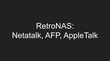 RetroNAS - Netatalk, AFP, AppleTalk
