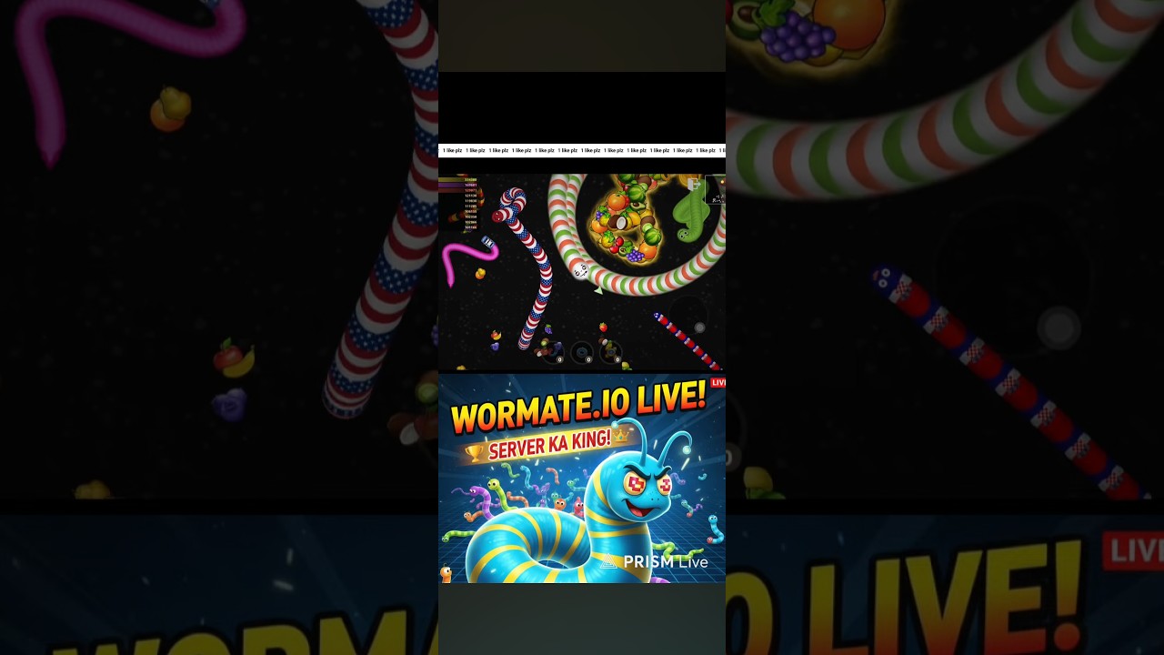🐍 WORMATE.IO LIVE: 🔴 can i hit 5million? #wormateio