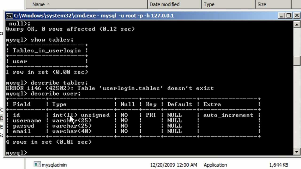  MySQL  Tutorial for Beginners 1 Creating  a Database  and 