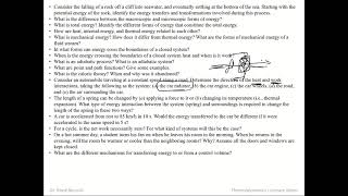 Thermodynamics I: Chapter 2, Examples