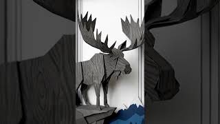 A majestic paper moose. 🫎 #moose #origami #banff Share if you agree!