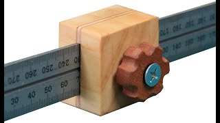 A Ruler Stop - A great wood shop idea!