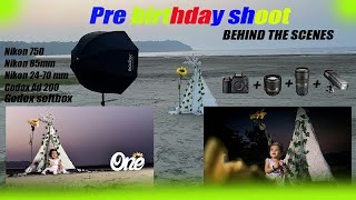 AADYA's 1st Pre Birthday photoshoot | Full Behind the scenes | Nikon D750 ➕ 85mm ➕ GODOX AD 200