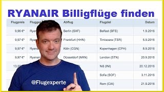 Ryanair Billigflüge einfach finden und buchen (2017) mit dem Flugexperten
