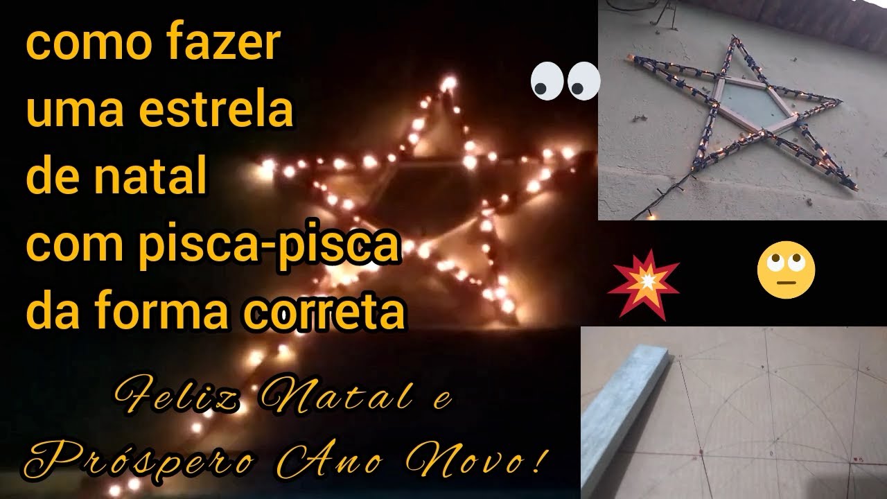 como fazer uma estrela de natal com pisca-pisca da forma correta # ...