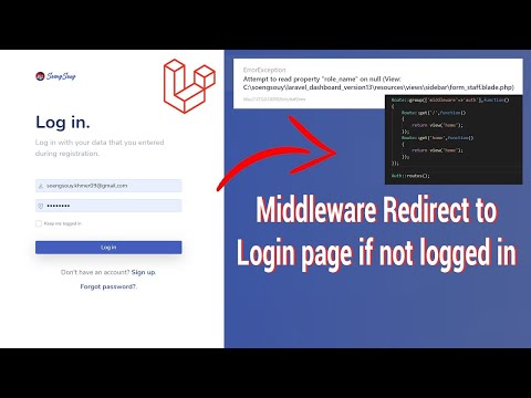 Laravel 8 Middleware Redirect to Login page