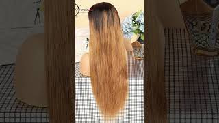 1B/27# Ombre Color Straight Hair #humanhair #perfectlacewig #lacewig #beauty #hairstyle #coloredwig