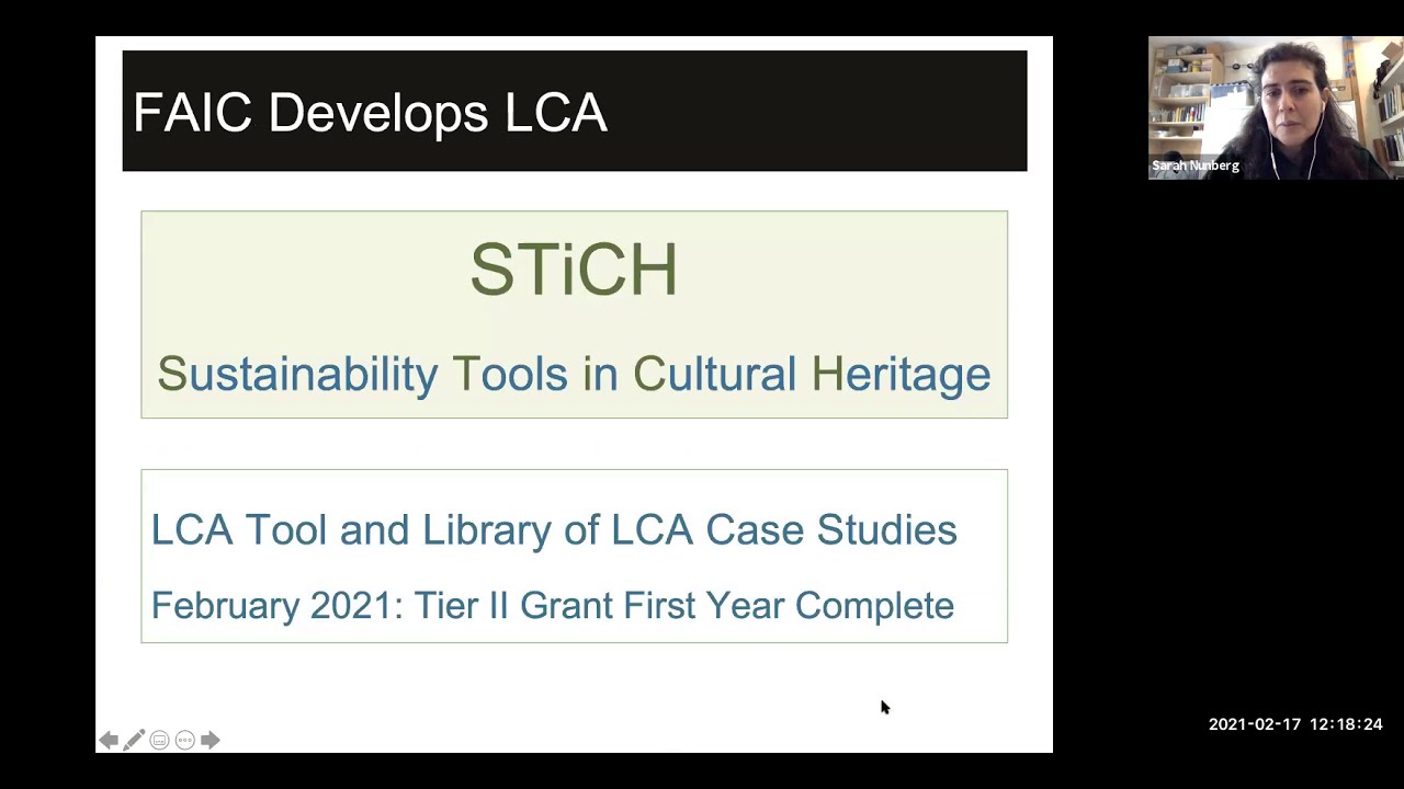 Sarah Nunberg - Sustainability Tools for Cultural Heritage Preservation