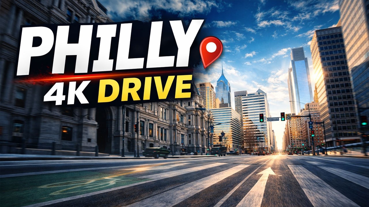 Philadelphia PA 4K POV Drive | Downtown & City Streets Tour