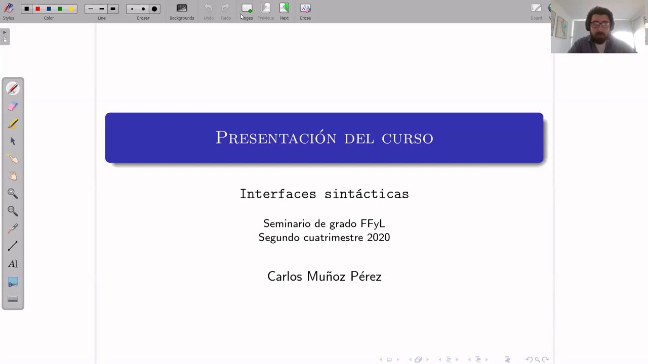 Presentación del seminario "Interfaces sintácticas"