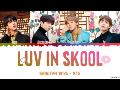 BTS (방탄 소년단) - 'Outro: Luv In Skool' Şarkı Sözleri [Renk Kodlu KR_ROM_İNG]