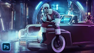 Cyberpunk Santa Claus - Photoshop Tutorial