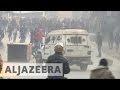 Kashmir: Indian riot police clash with protesters