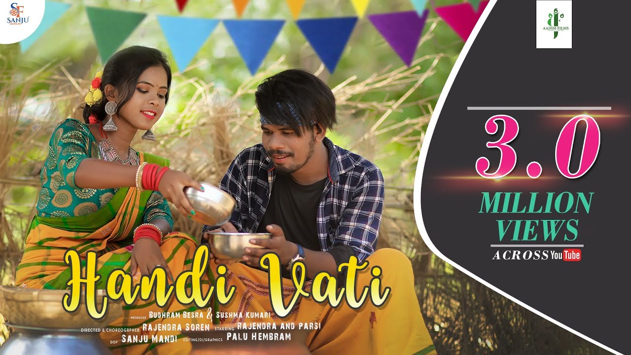 HANDI VATI FULL VIDEO||RAJENDRA AND PARSI||HANDI VATI SANTHALI VIDEO SONG 2021II AADIM FILMS